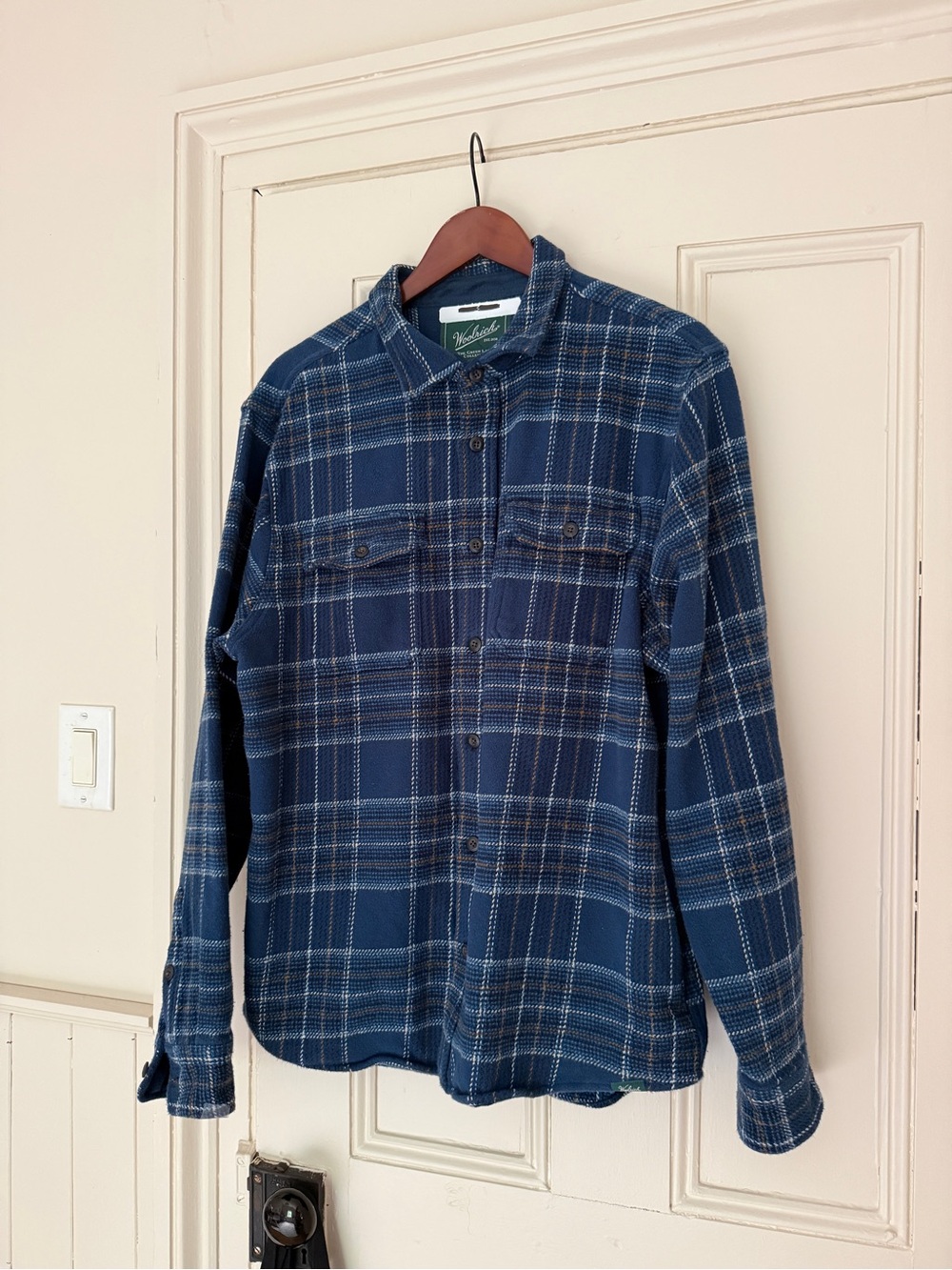 Woolrich Men’s Green Label Plaid 100% Flannel Heavy Weight Shacket-Sz L. COTTAGE